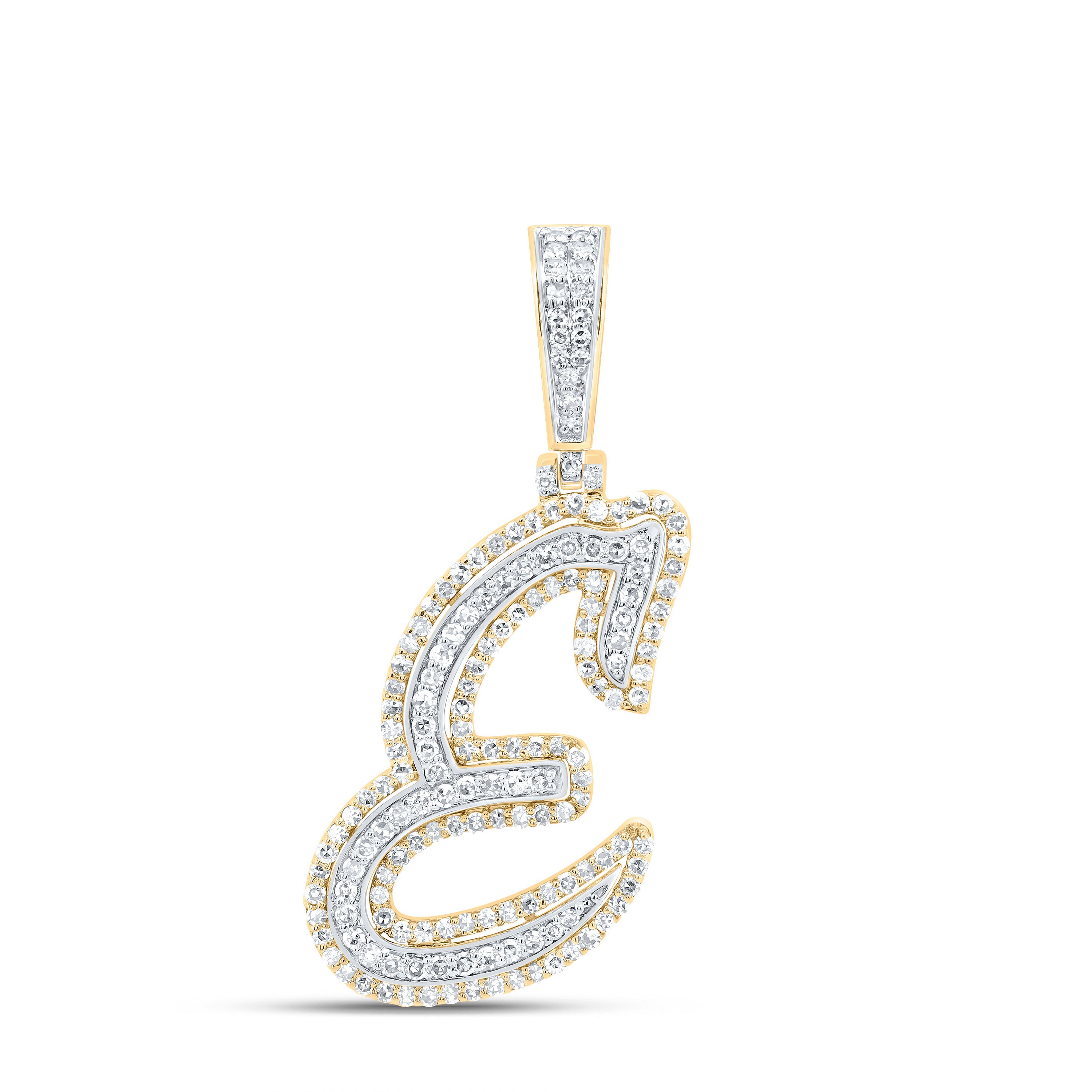 3/4Ctw-Dia Nk Fashion Initial "E" Pendant (2.708 grams)