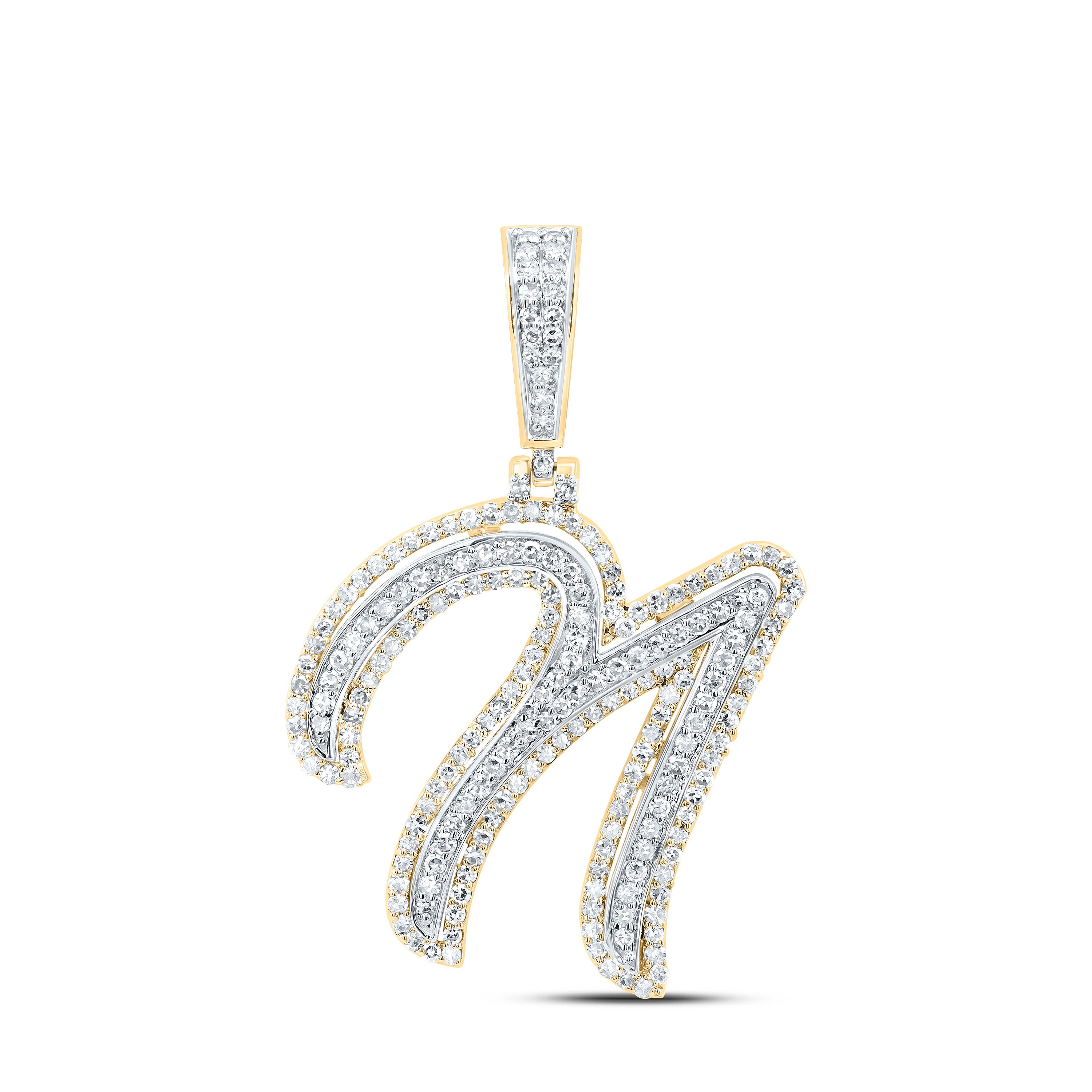 7/8Ctw-Dia Nk Fashion Initial "N" Pendant (3.238 grams)