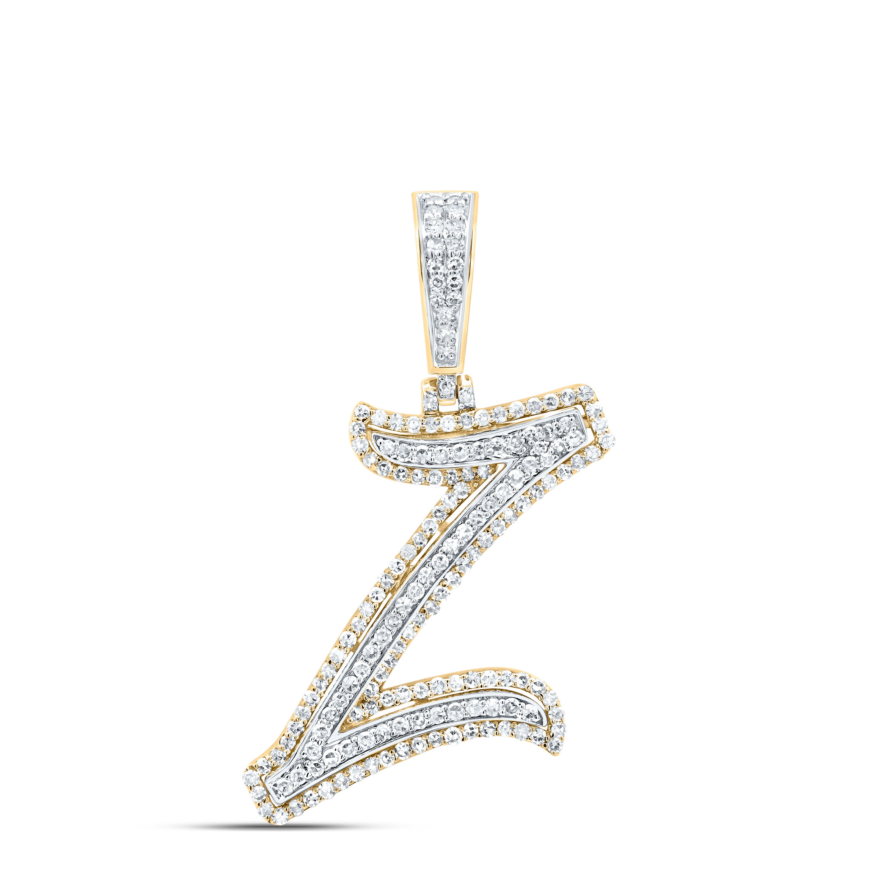 3/4Ctw-Dia Nk Fashion Initial "Z" Pendant (2.486 grams)