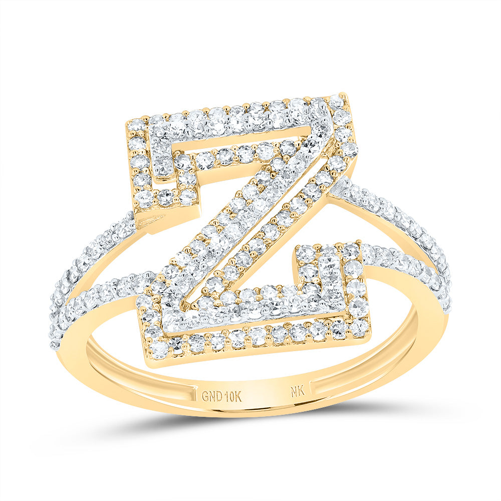 5/8Ctw-Dia Nk Fashion Initial "Z" Ladies Ring (2.61 grams)