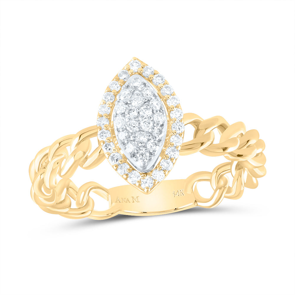 1/4Ctw-Dia Ana M Marquise Fashion Ring (3.33 grams)