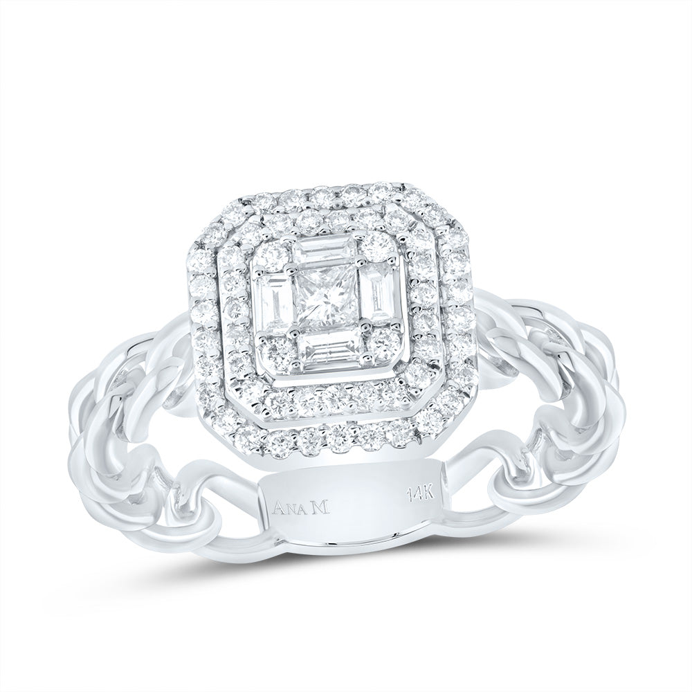 1/2Ctw-Dia Ana M Octagon Fashion Ring (4.03 grams)