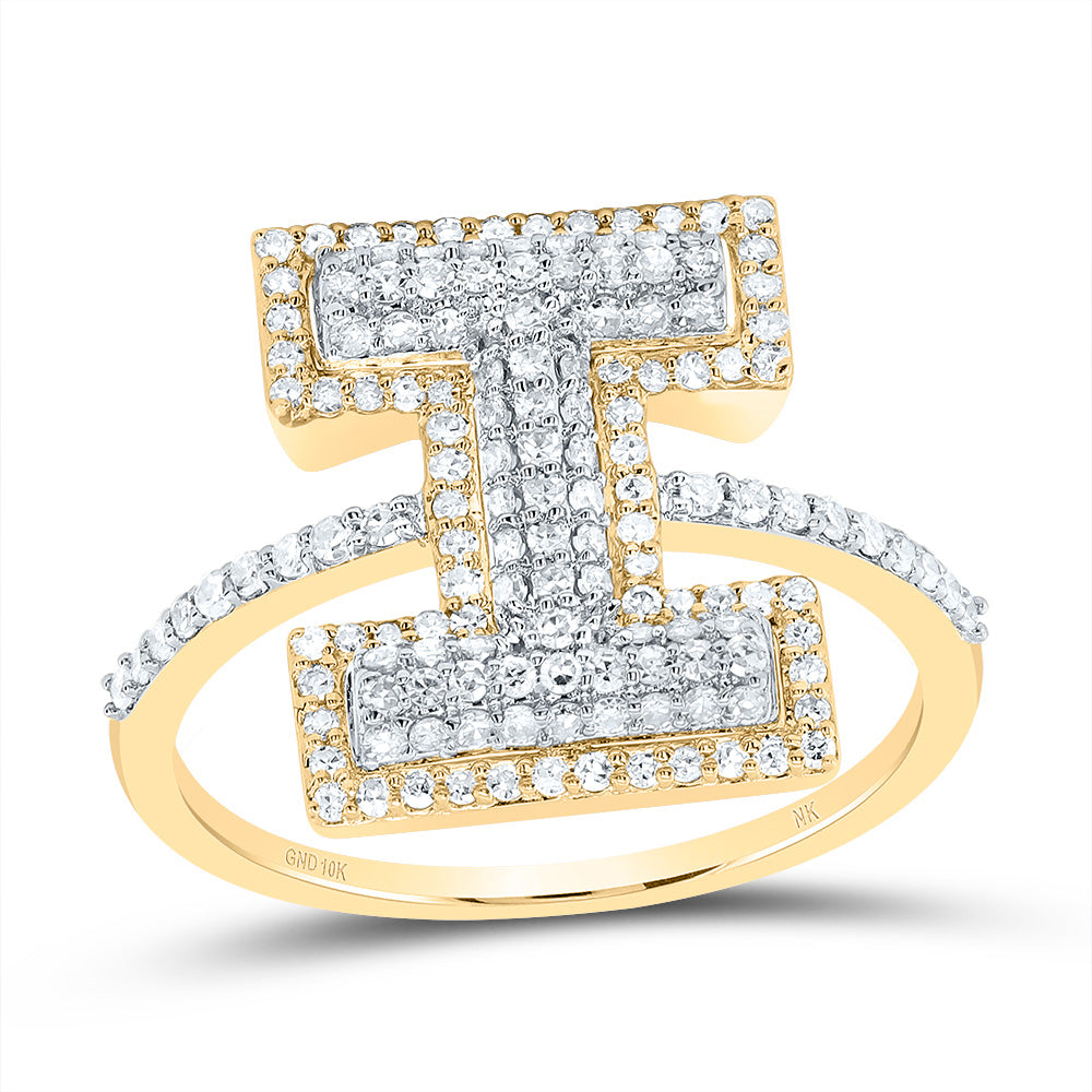 1/2Ctw-Dia Nk Fashion Initial "I" Ladies Ring (2.51 grams)