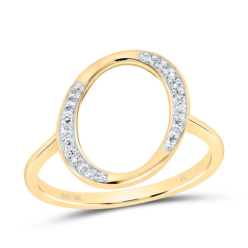 1/10Ctw-Dia Nk Gift Initial "O" Ladies Ring (1.61 grams)