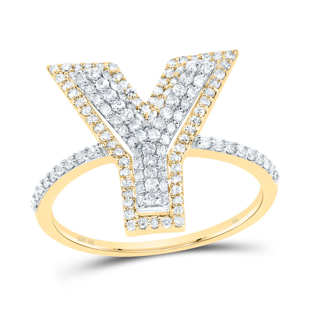 1/2Ctw-Dia Nk Fashion Initial "Y" Ladies Ring (2.09 grams)