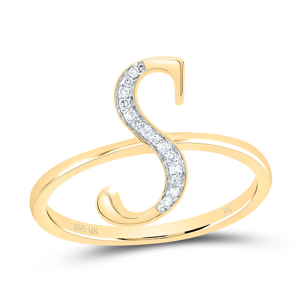 1/20Ctw-Dia Nk Gift Initial "S" Ladies Ring (1.73 grams)