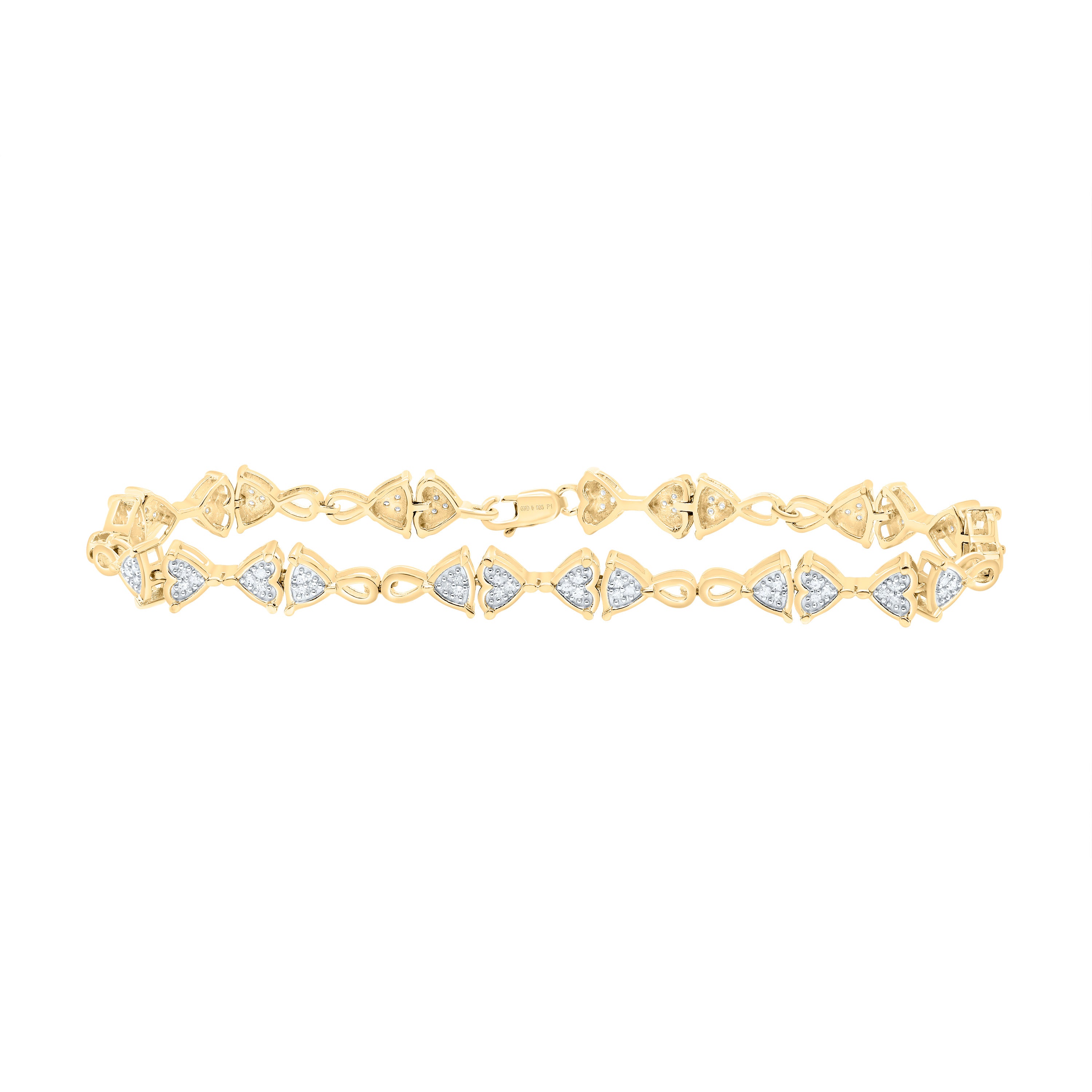 1/3 Ct-Dia P1 Gift Heart Bracelet (7 Inch) (7.582 grams)