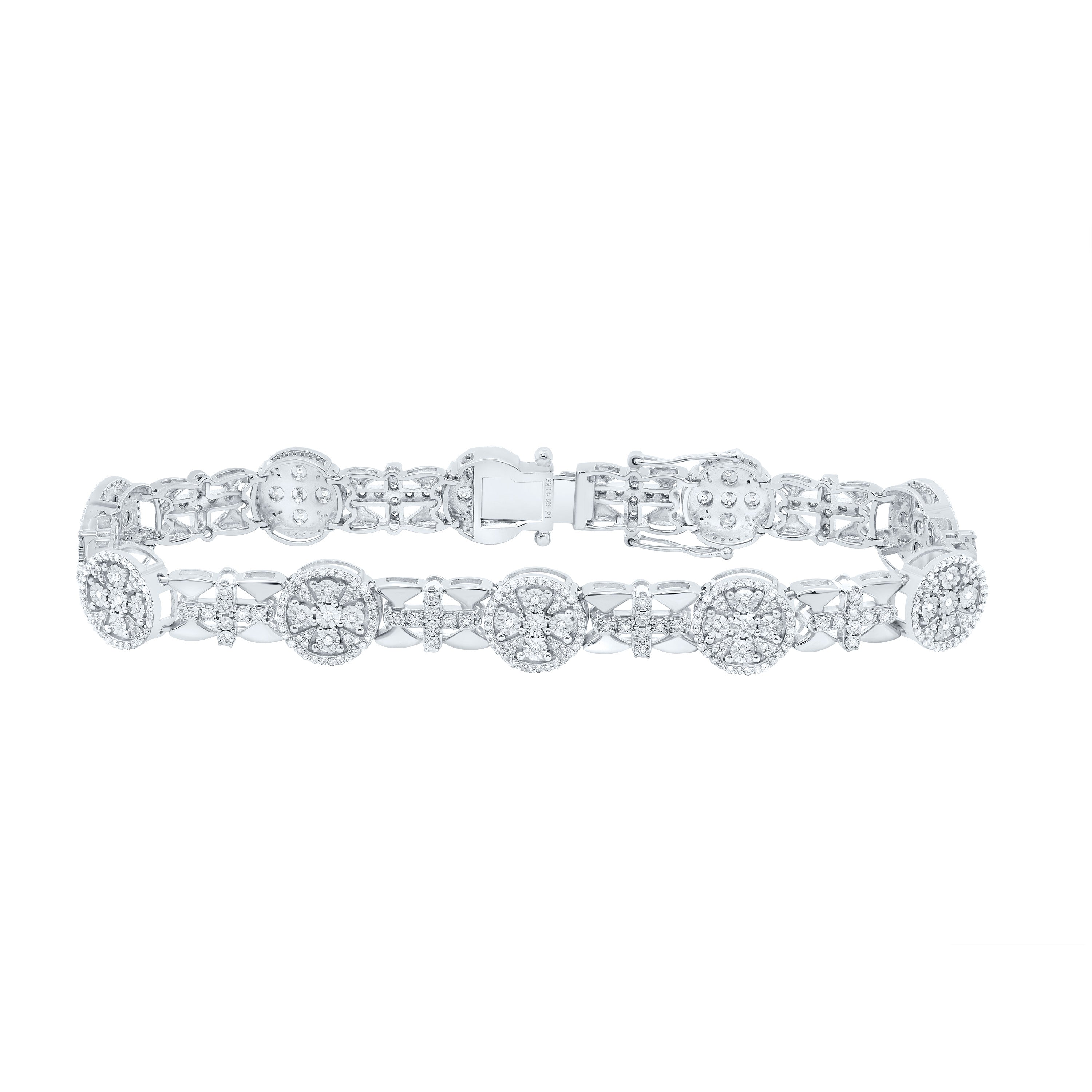 1 5/8Ct-Diamond Gift Bracelet (8 Inch) (21.696 grams)