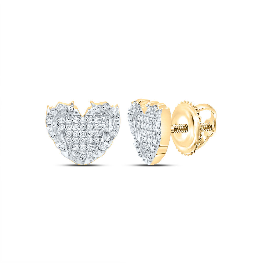 1/5Ctw-Dia P1 Gift Flame Heart Stud Earring
