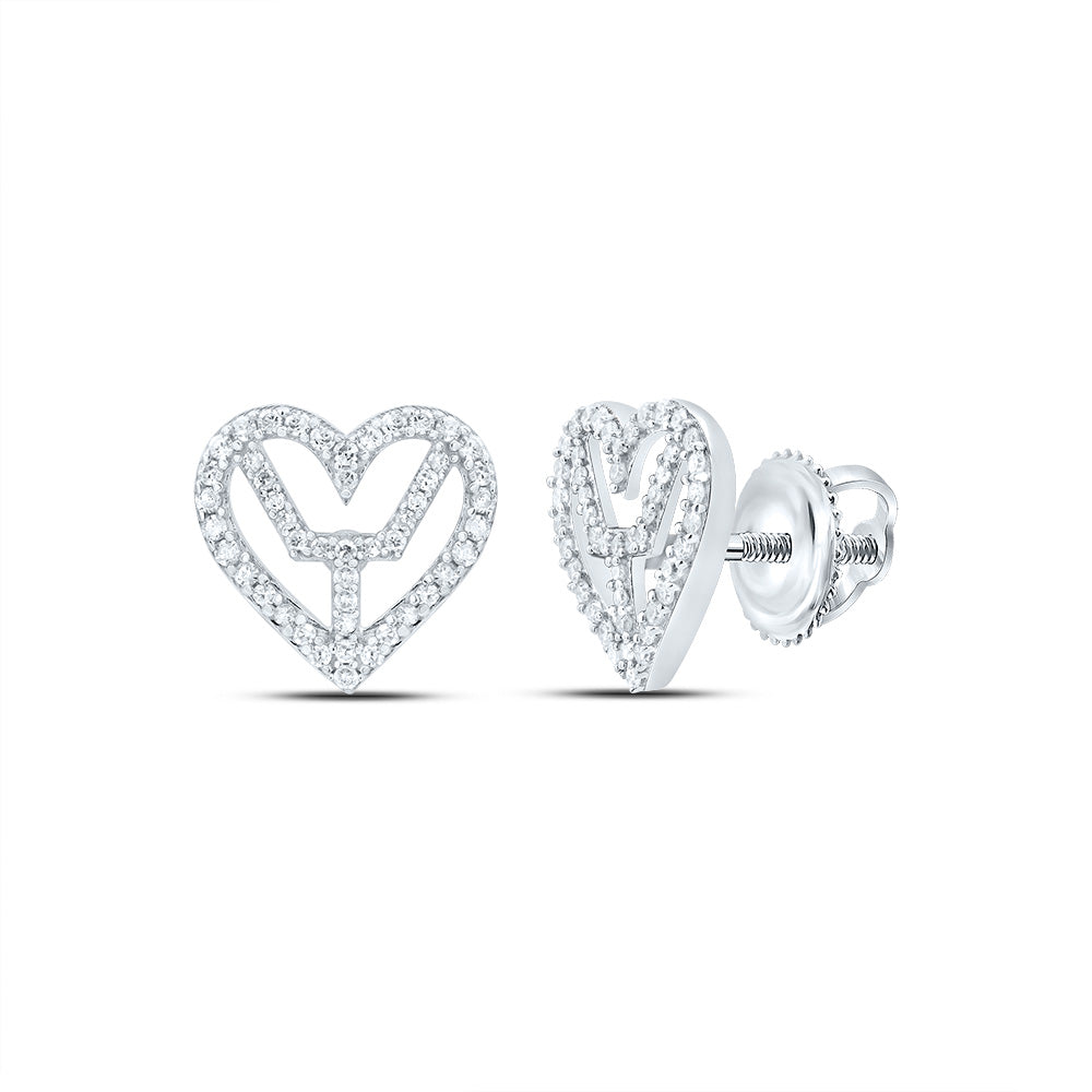 3/8Ctw-Dia P1 Gift Heart Stud Earring