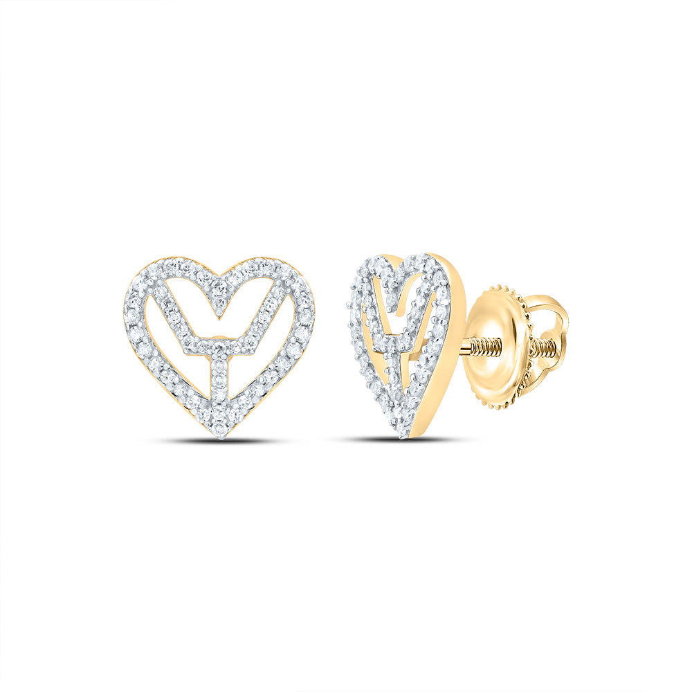 3/8Ctw-Dia P1 Gift Heart Stud Earring
