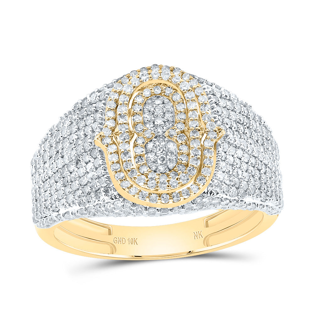 1 5/8Ctw-Dia Nk Initial "O" Men's Ring (4.65 grams)