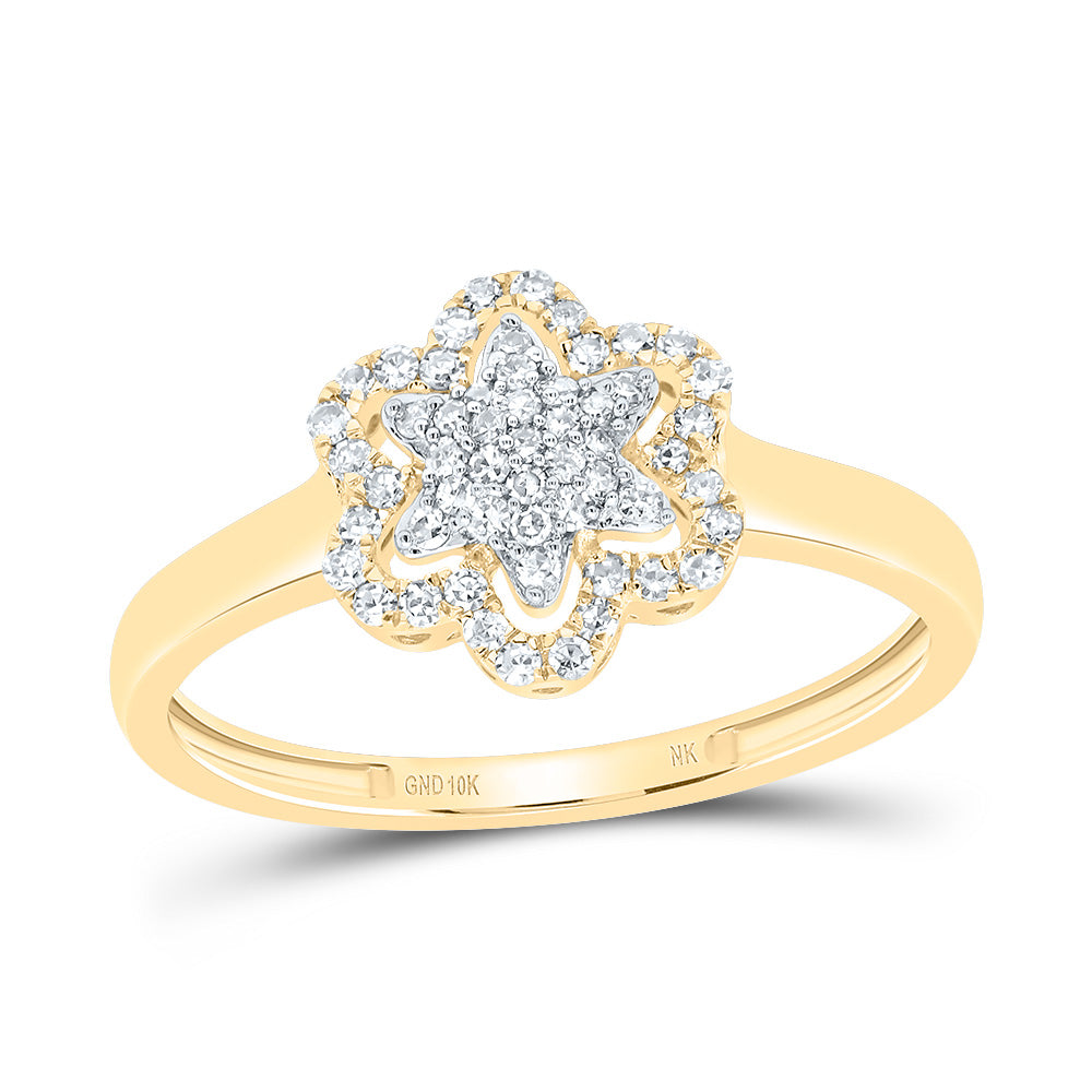 1/5Ctw-Dia Nk Fashion Flower Ring (1.49 grams)