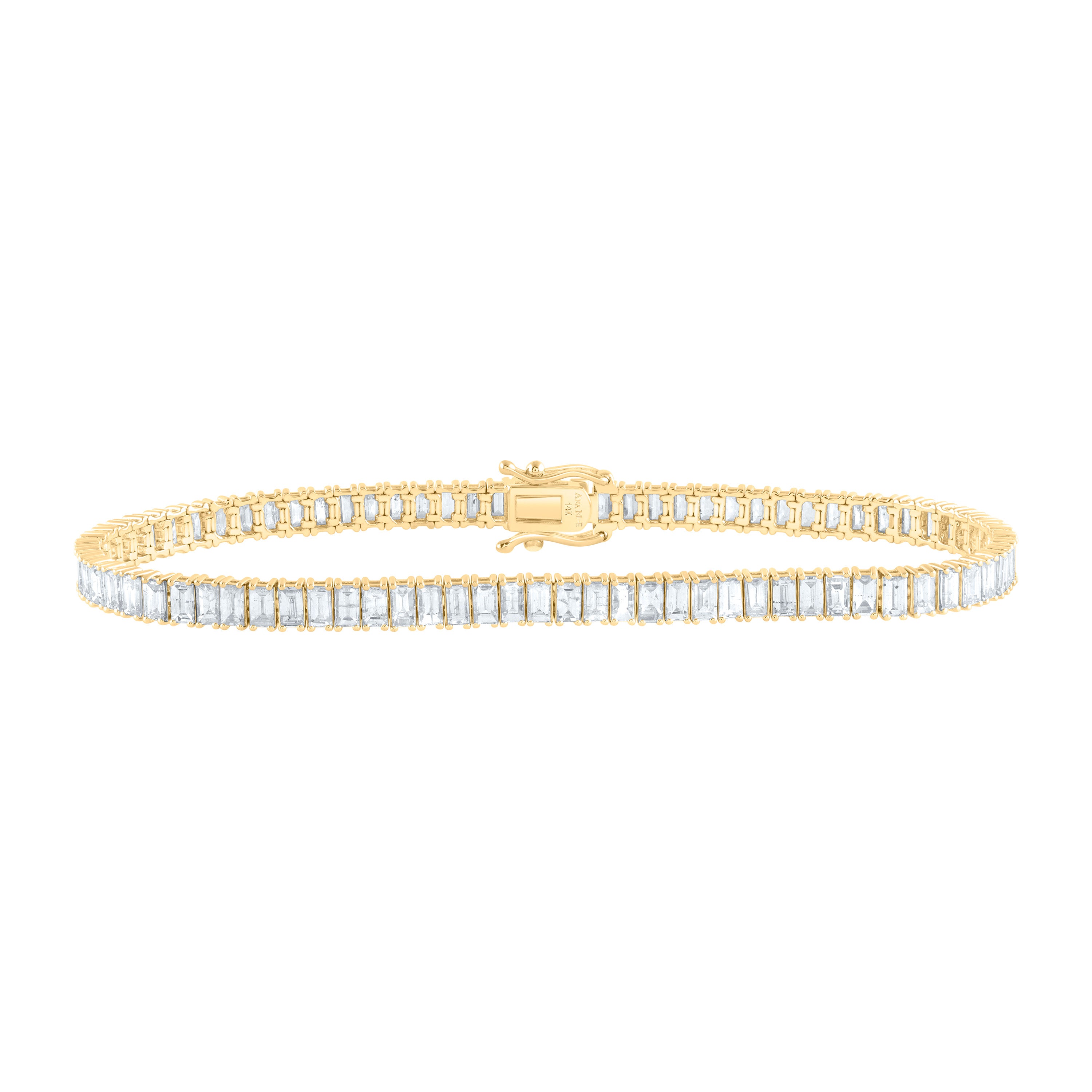 6 5/8Ctw-Dia Ana M Elite Fashion Baguette Tennis Bracelet (7 Inch) (8.25 grams)