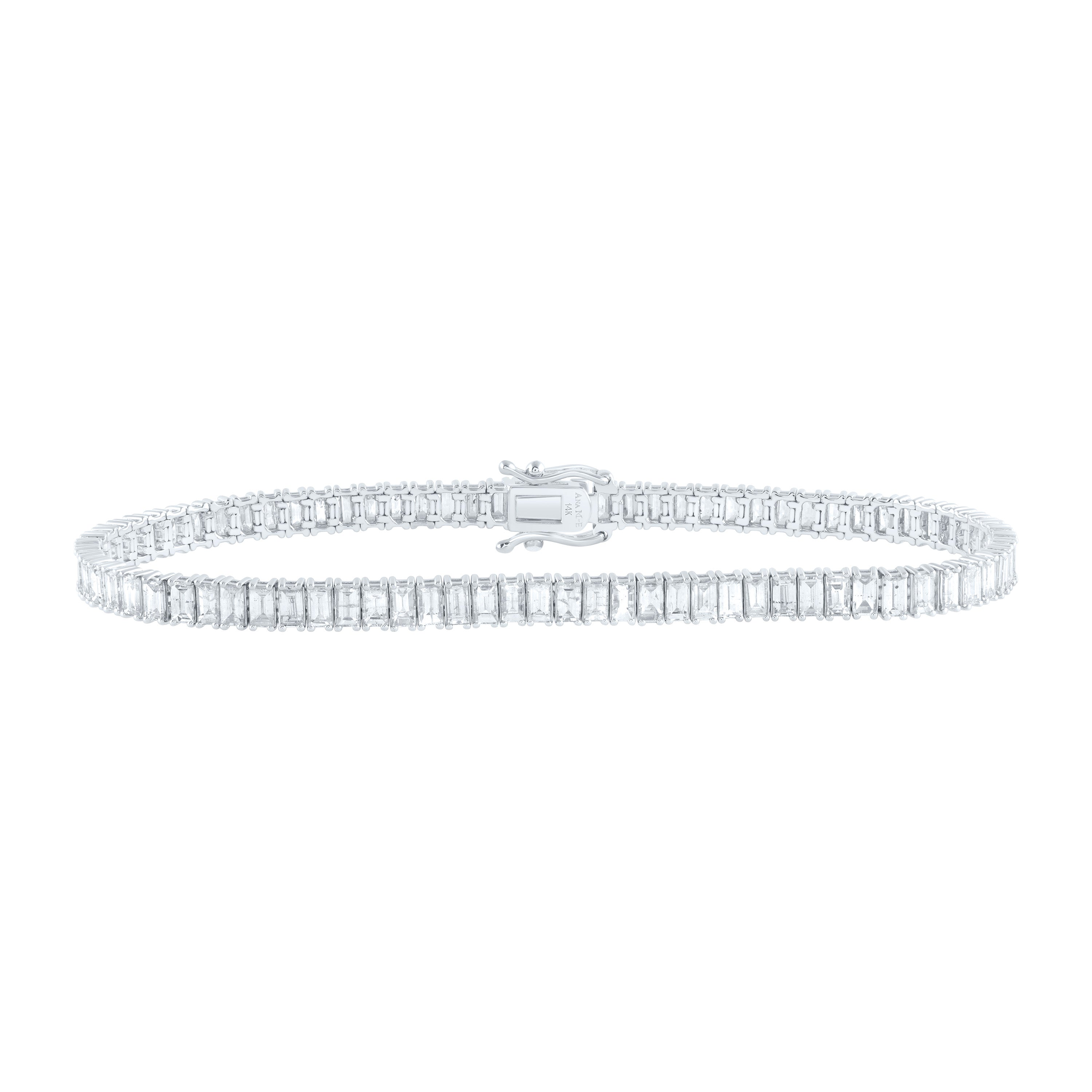 6 5/8Ctw-Dia Ana M Elite Fashion Baguette Tennis Bracelet (7 Inch) (8.25 grams)
