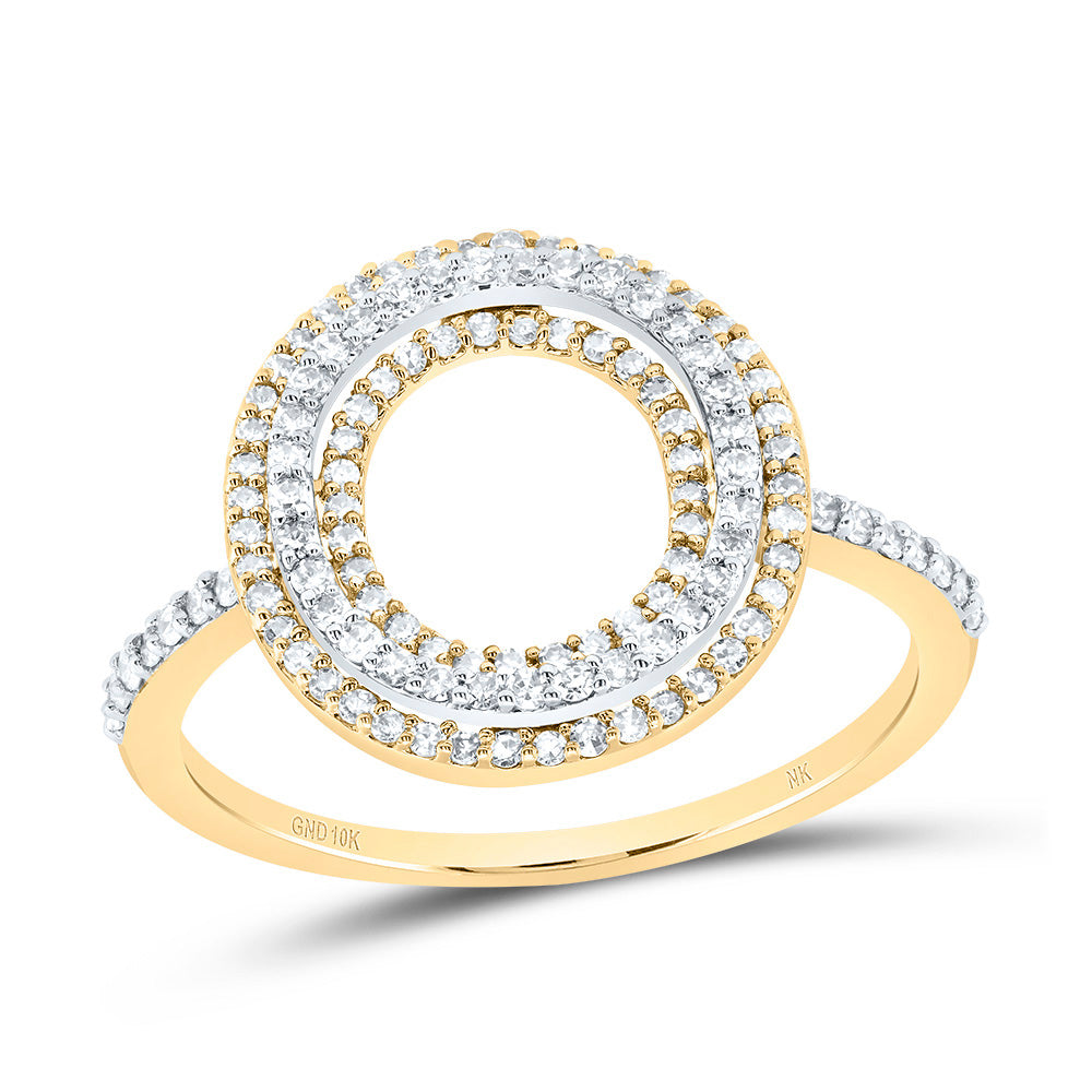 3/8Ctw-Dia Nk Fashion Initial "O" Ladies Ring (2.06 grams)