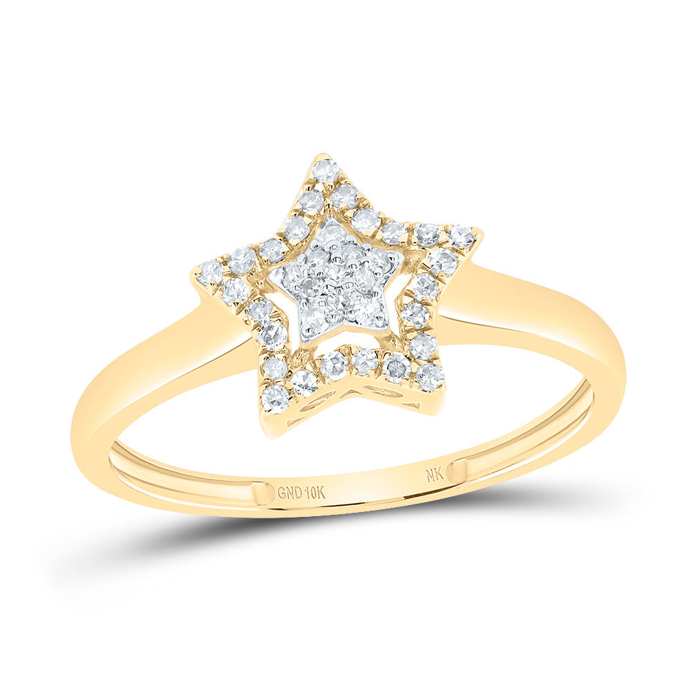 1/8Ctw-Dia Nk Fashion Star Ring (1.39 grams)