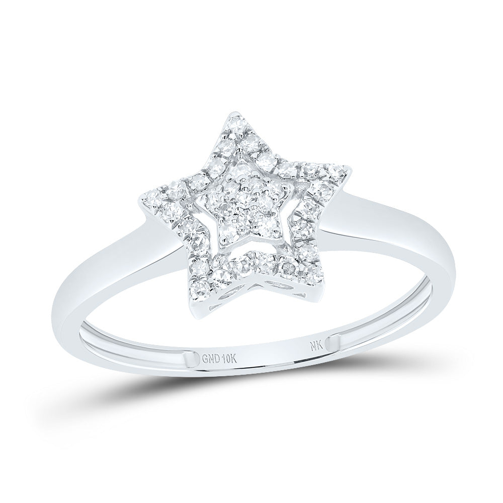 1/8Ctw-Dia Nk Fashion Star Ring (1.64 grams)