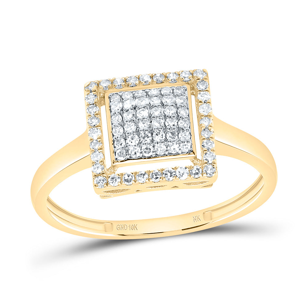 1/4Ctw-Dia Nk Fashion Square Ring (1.59 grams)