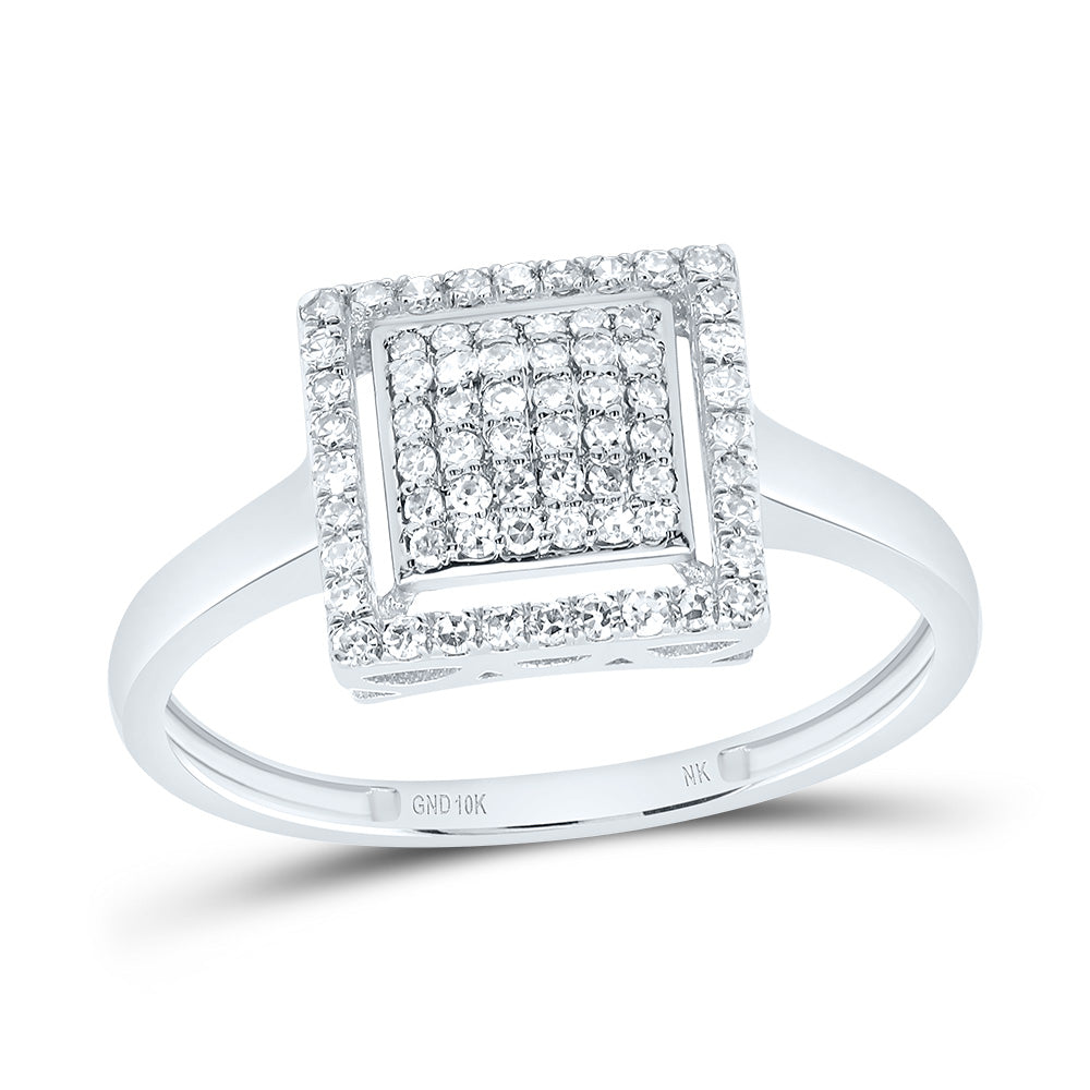 1/4Ctw-Dia Nk Fashion Square Ring (1.71 grams)