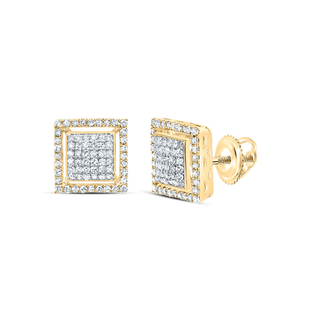 1/2Ctw-Dia Nk Fashion Square Stud Earring