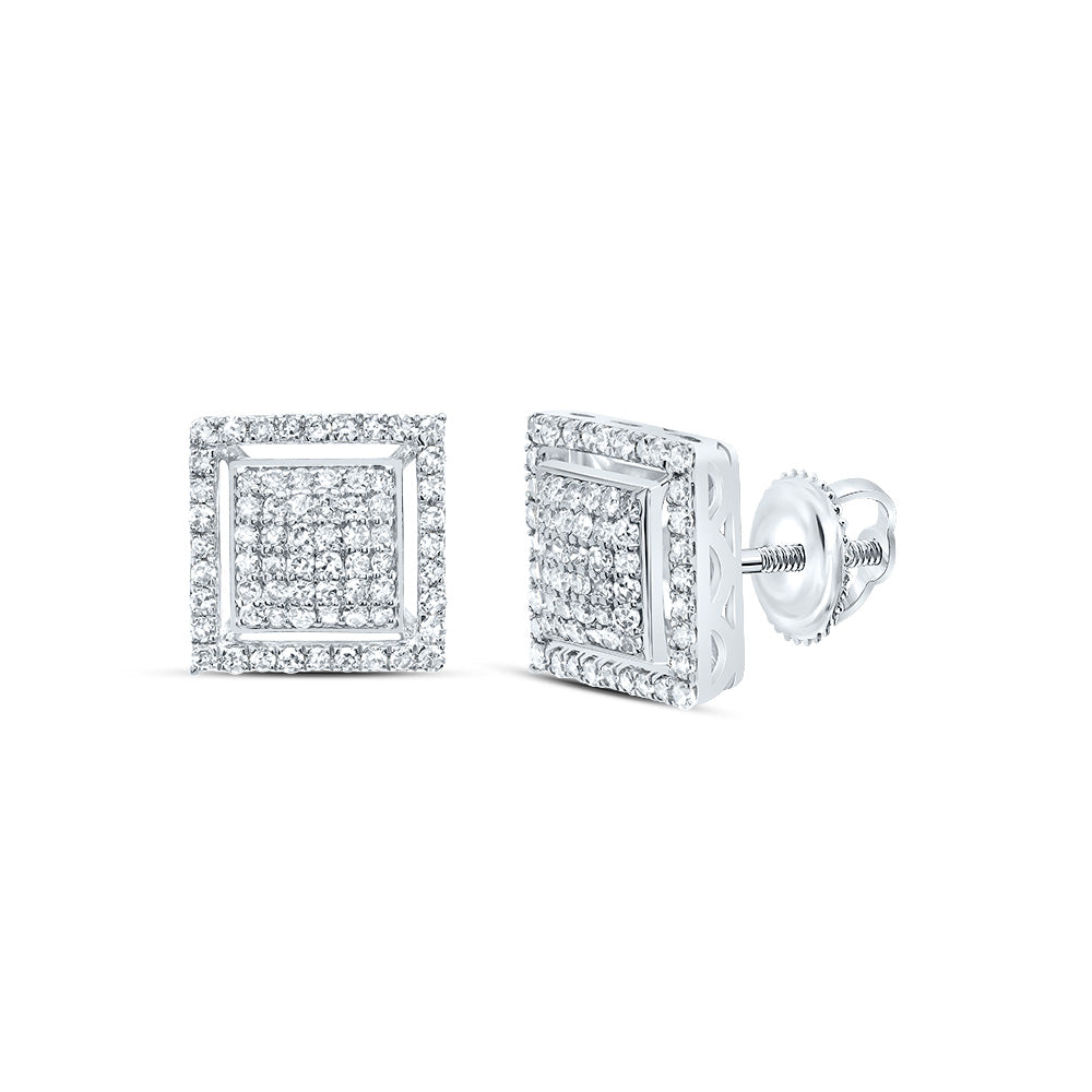 1/2Ctw-Dia Nk Fashion Square Stud Earring