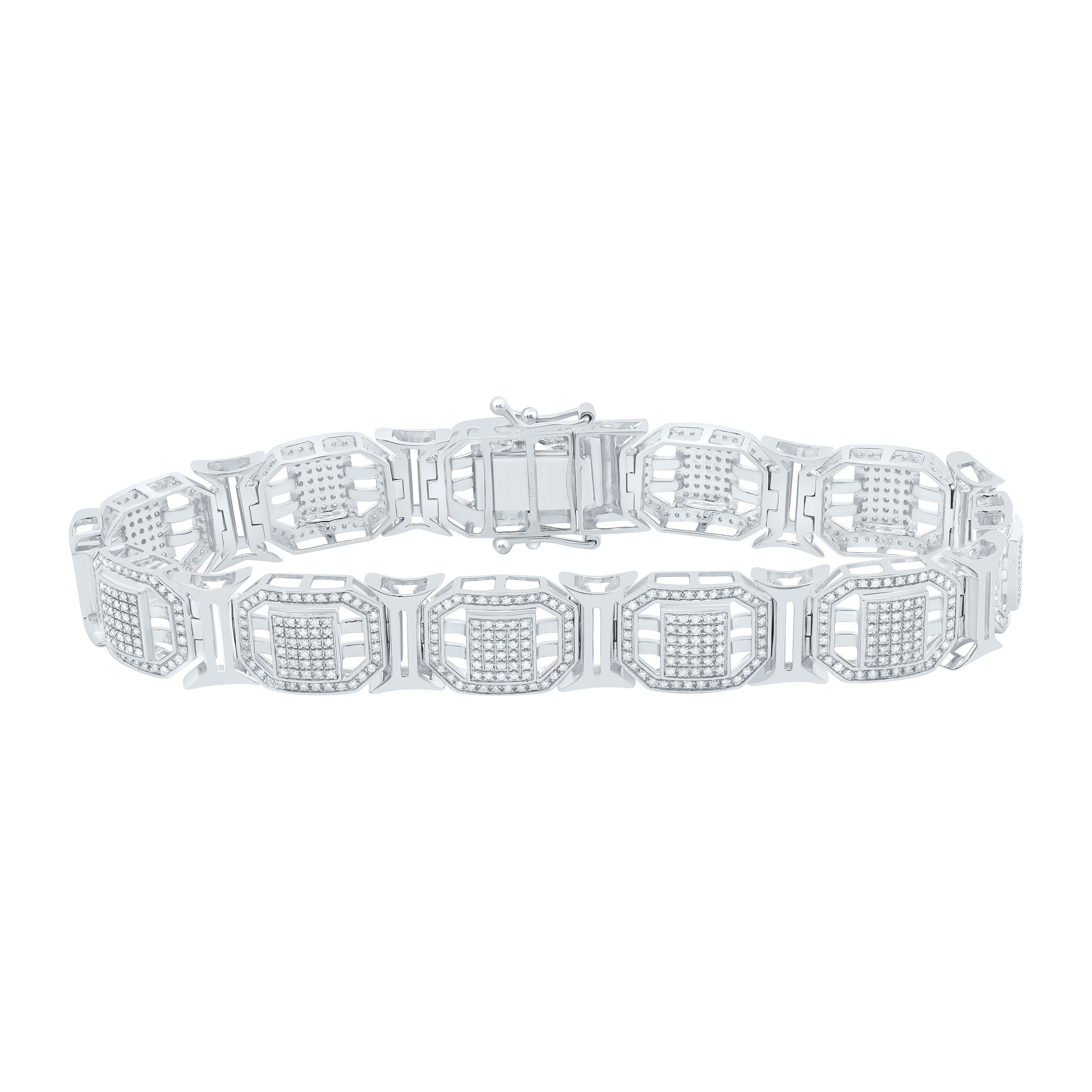 1 7/8Ctw- Dia P1 Men'S Bracelet (8 Inch) (26.872 grams)