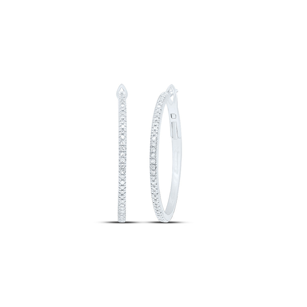 1/5Ctw-Diamond Fashion Hoop Earring