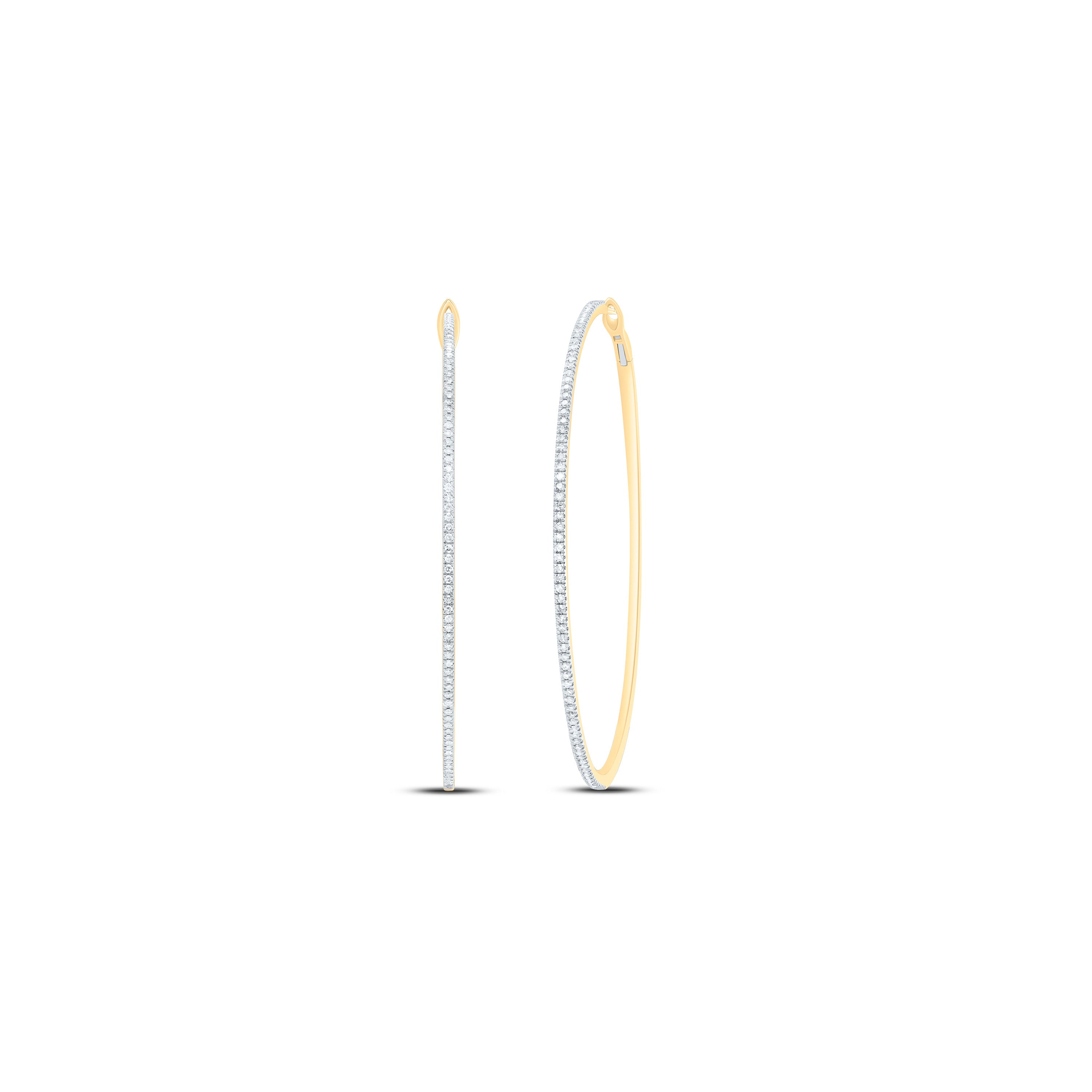 3/4Ctw-Dia Nk Fashion Hoop Earring