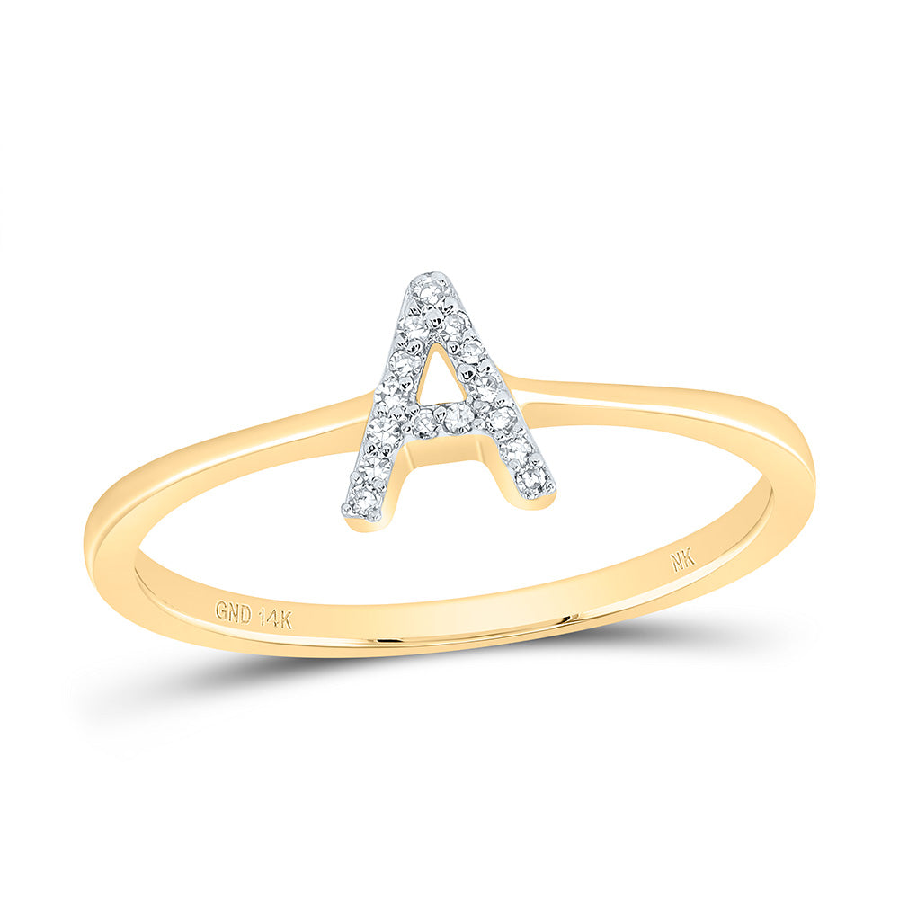 1/20Ctw-Dia Nk Gift Initial "A" Ring (1.53 grams)