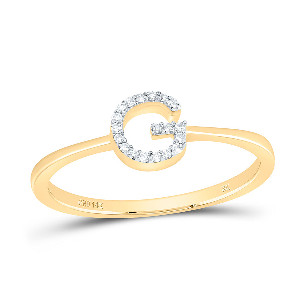 1/20Ctw-Dia Nk Gift Initial "G" Ring (1.45 grams)