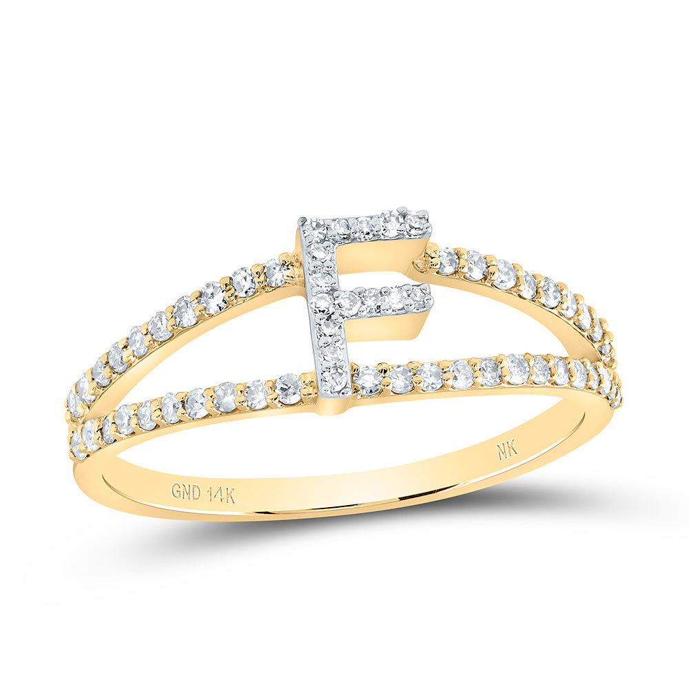 1/4Ctw-Dia Nk Gift Initial "F" Ladies Ring (1.86 grams)
