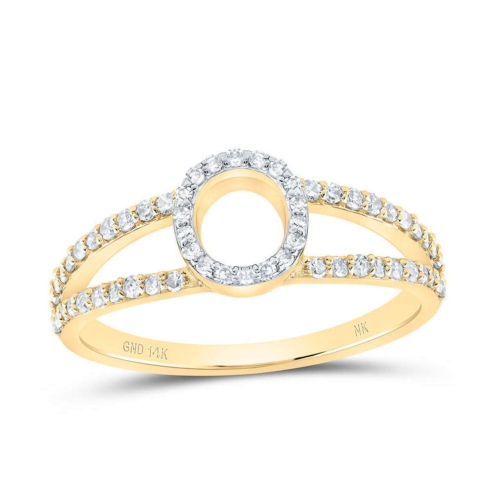 1/4Ctw-Dia Nk Gift Initial "O" Ladies Ring (1.93 grams)