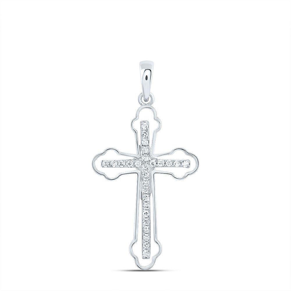 1/5Ctw-Dia P1 Gift Cross Pendant (1.41 grams)