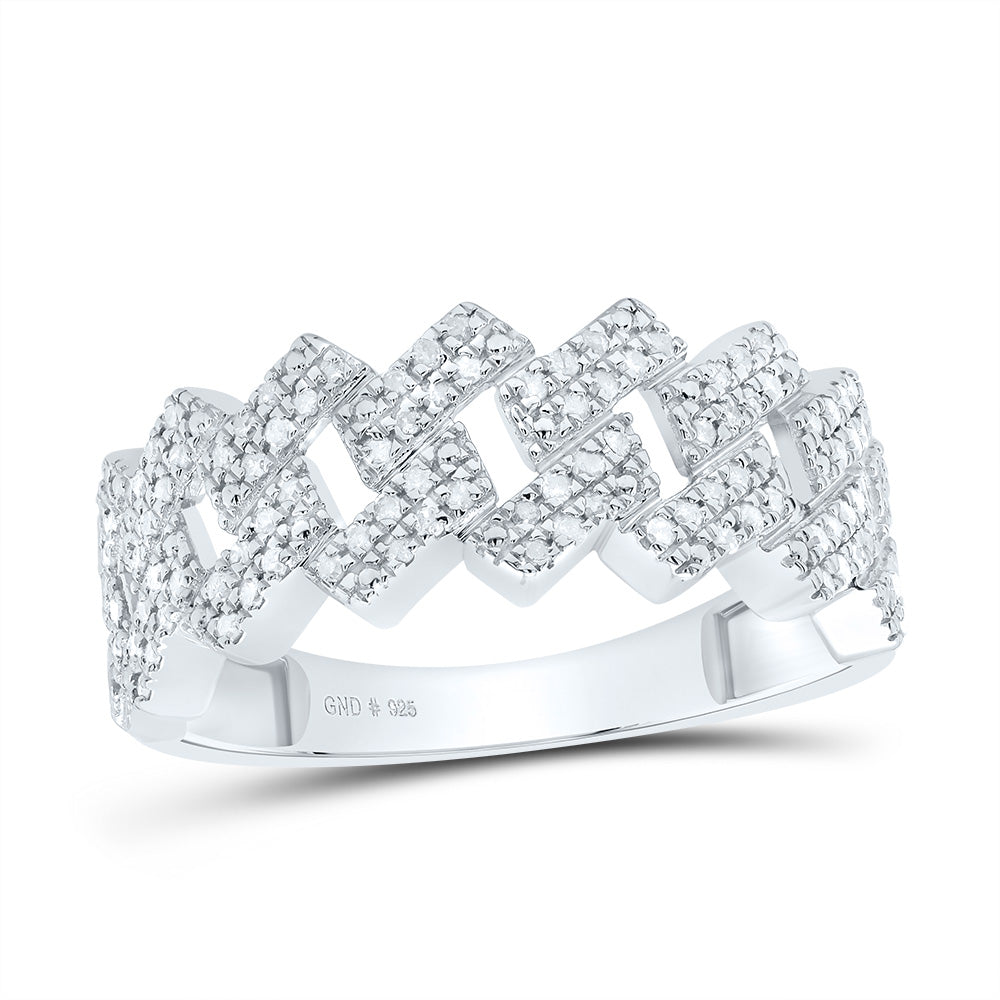 3/8 Ct-Dia P4 Gift Cuban Mens Ring -(Us 10.00) (4.3 grams)