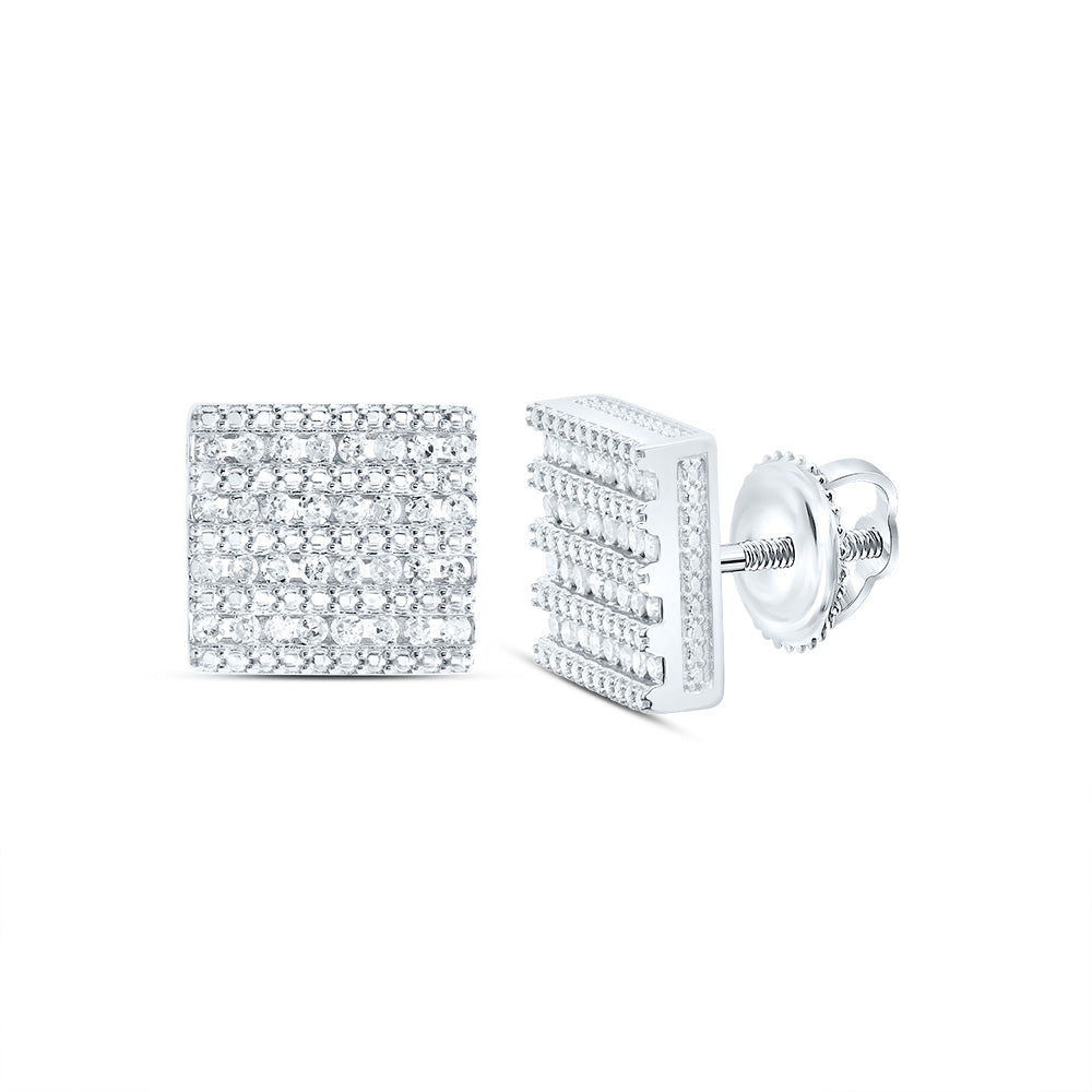 1/2Ctw Dia P1 Square Men'S Stud Earring