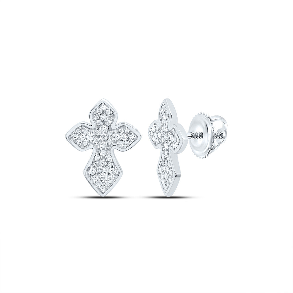1/3Ctw Dia P1 Cross Stud Earring