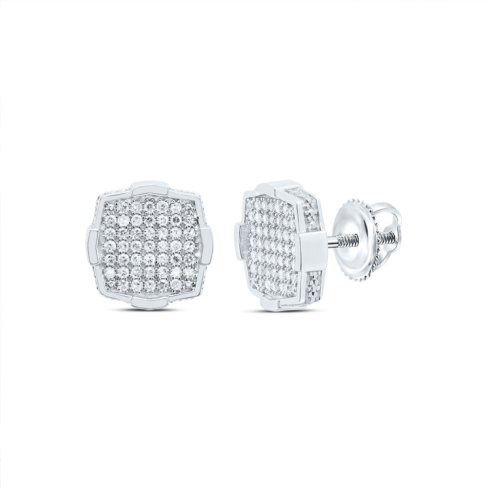 1/3Ctw Dia P1 Cushion Men'S Stud Earring