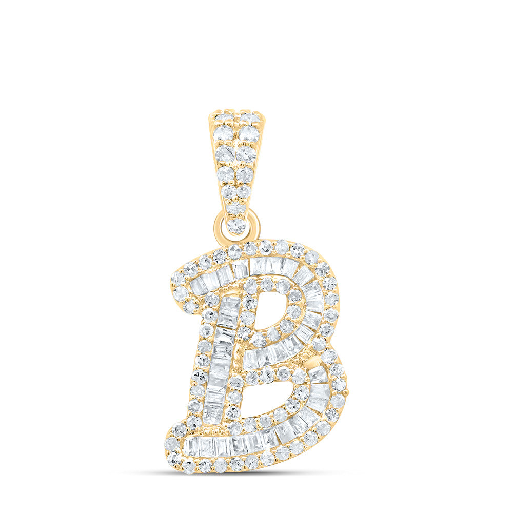 3/8Ctw-Dia P1 Gift Initial "B" Pendant (1.492 grams)