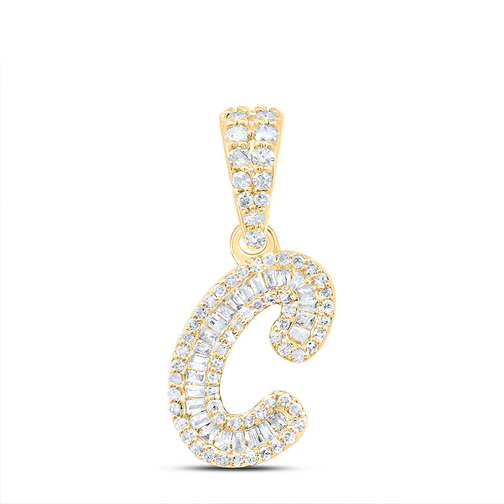 1/3Ctw-Dia P1 Gift Initial "C" Pendant (1.294 grams)