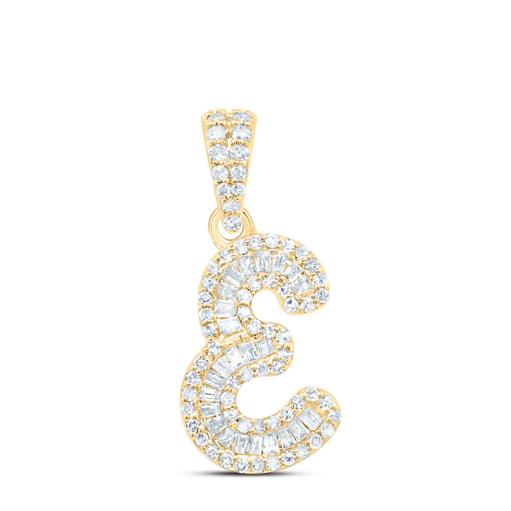 1/3Ctw-Dia P1 Gift Initial "E" Pendant (1.195 grams)