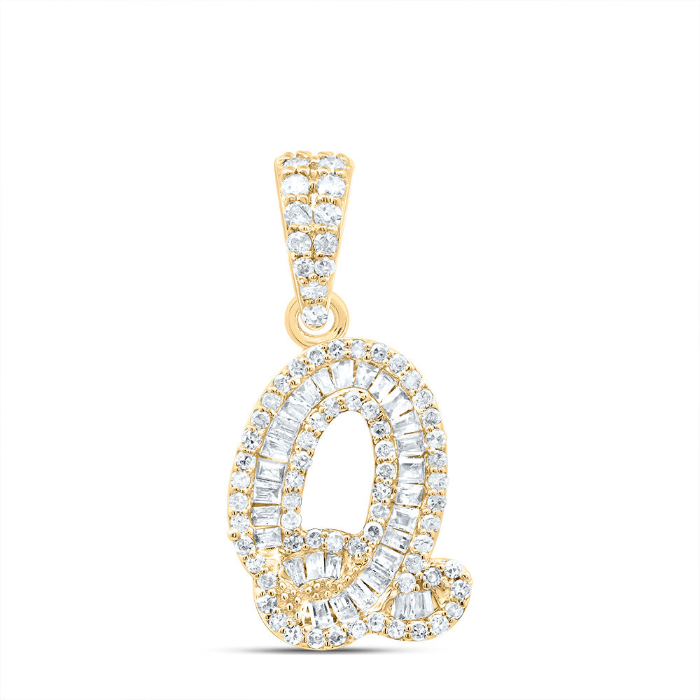 1/3Ctw-Dia P1 Gift Initial "Q" Pendant (1.456 grams)