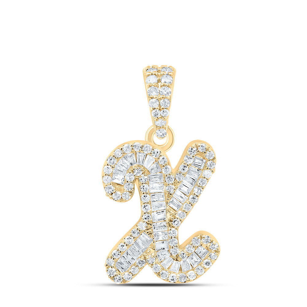 1/3Ctw-Dia P1 Gift Initial "X" Pendant (1.476 grams)