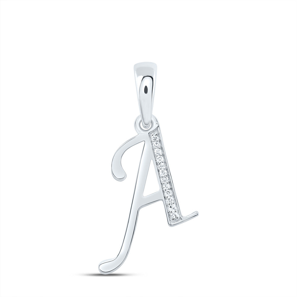 1/20Ctw-Dia Nk Gift Initial "A" Pendant (1.24 grams)