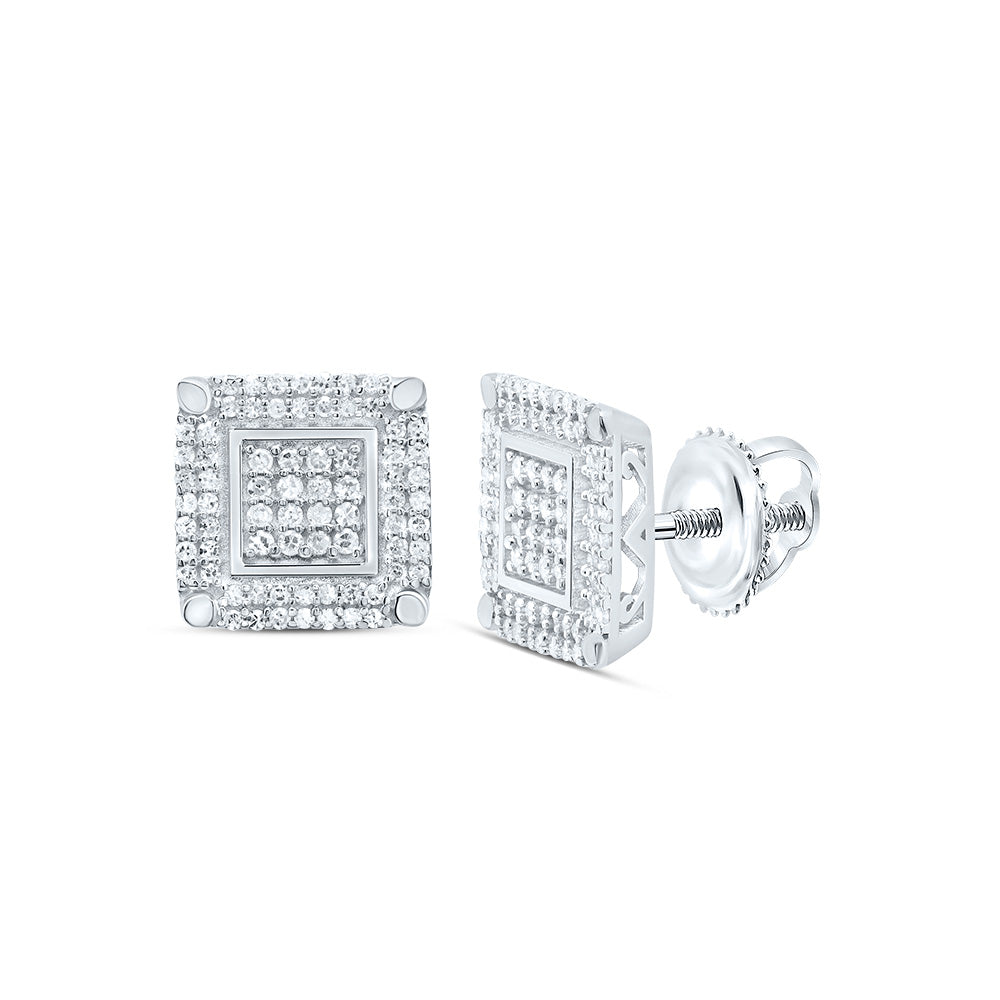 3/8Ctw-Dia P1 Gift Square Stud Earring