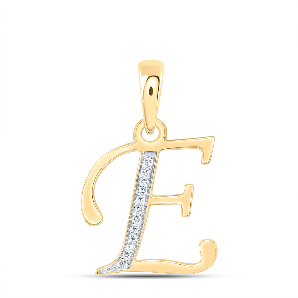 1/20Ctw-Dia Nk Gift Initial "E" Pendant (1.117 grams)