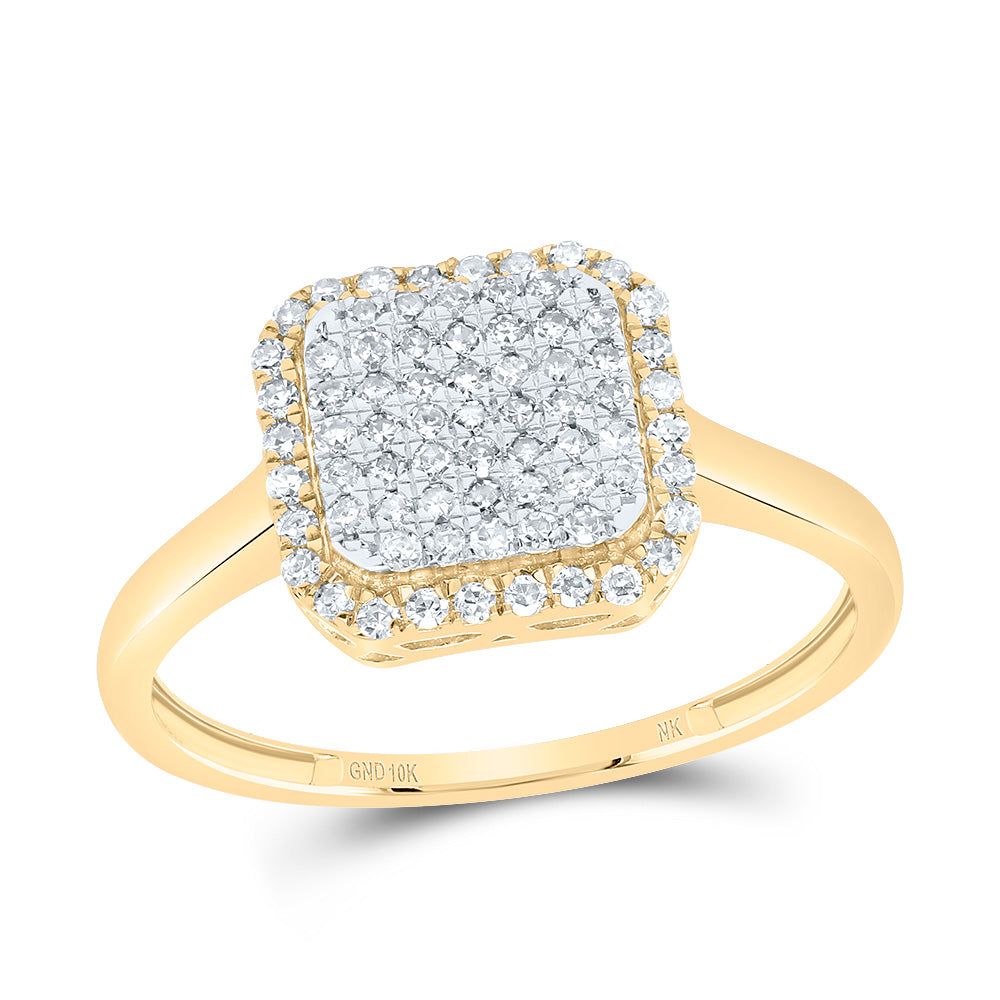 3/8Ctw-Diamond Fashion Octagon Ring (1.72 grams)