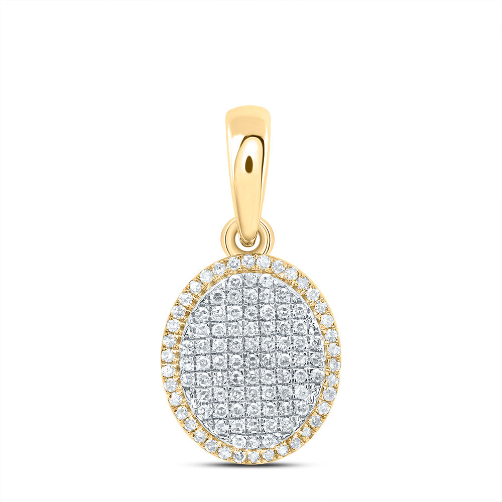 3/8Ctw-Dia Nk Fashion Oval Pendant (1.702 grams)