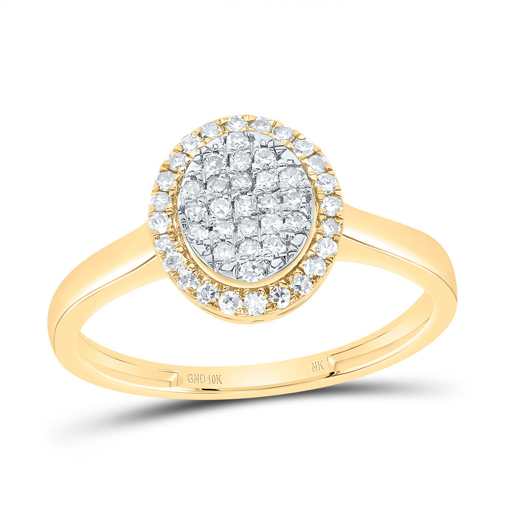 1/4Ctw-Diamond Fashion Oval Ring (1.61 grams)