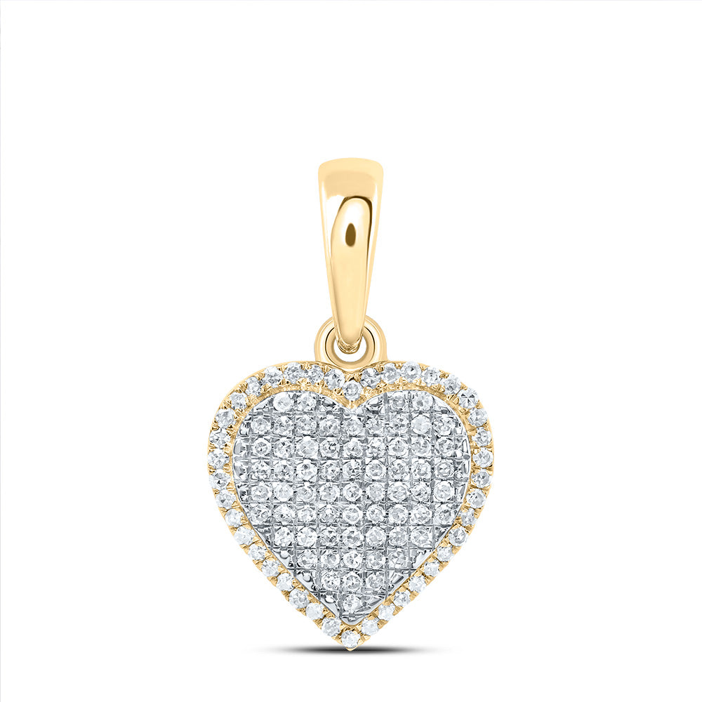 3/8Ctw-Nat Dia Nk Fashion Heart Pendant (1.752 grams)
